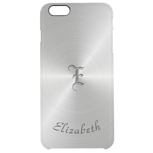 Circular Polished Metal Texture, Personalized Uncommon iPhone Case (Back)