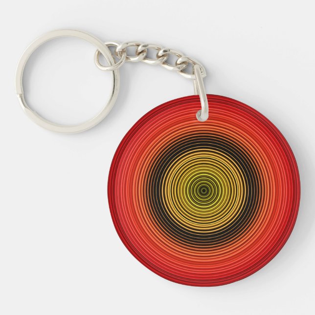 Circular - Red Yellow Black Keychain (Front)