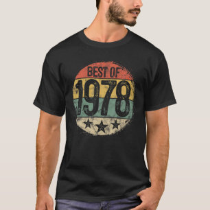 Circular Retro Best Of 1978 43Rd Birthday 43 Year T-Shirt
