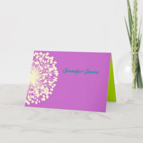 Circular Retro Daisy Bat Mitzvah Thank You Card