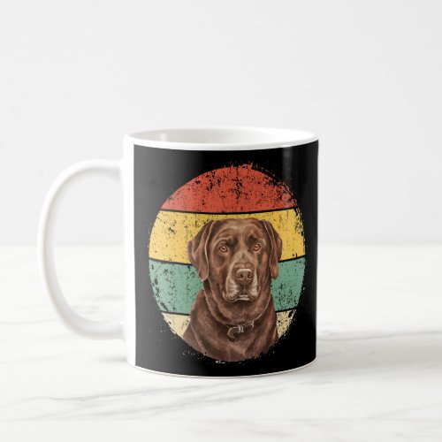 Circular Retro Labrador Owner  Golden Black Lab Da Coffee Mug