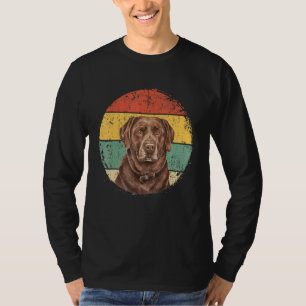 Circular Retro Labrador Owner Golden Black Lab Da T-Shirt