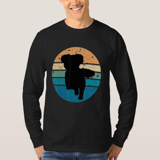 Circular Retro Shih Tzu Owner Parents Apparel Dog  T-Shirt (Front)