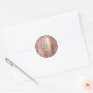  100 x Save the Date Stickers, Rose Gold Foil Stickers, Transparent  Foil Labels, Gold Rose Stickers, Calligraphy Wedding Labels, Foil Labels,  1.6 inch (Rose Gold) : Handmade Products