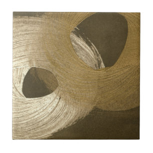 Circular Sandstorm in Tan and Dark Brown Ceramic Tile