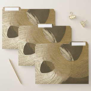 Circular Sandstorm in Tan and Dark Brown File Folder