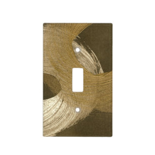 Circular Sandstorm in Tan and Dark Brown Light Switch Cover
