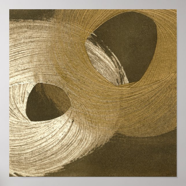 Circular Sandstorm in Tan and Dark Brown Poster (Front)
