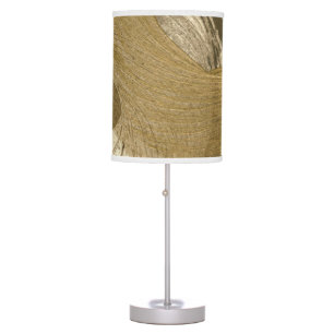 Circular Sandstorm in Tan and Dark Brown Table Lamp