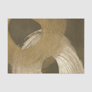 Circular Sandstorm in Tan and Dark Brown Tissue Paper