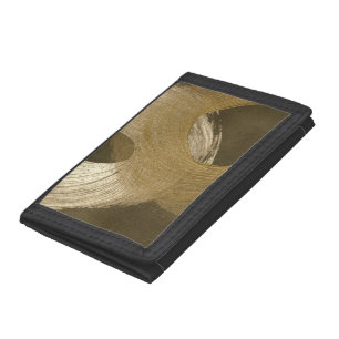 Circular Sandstorm in Tan and Dark Brown Tri-fold Wallet