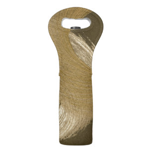 Circular Sandstorm in Tan and Dark Brown Wine Bag