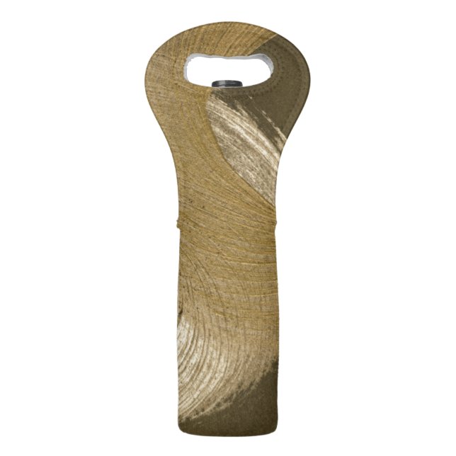 Circular Sandstorm in Tan and Dark Brown Wine Bag (Back)