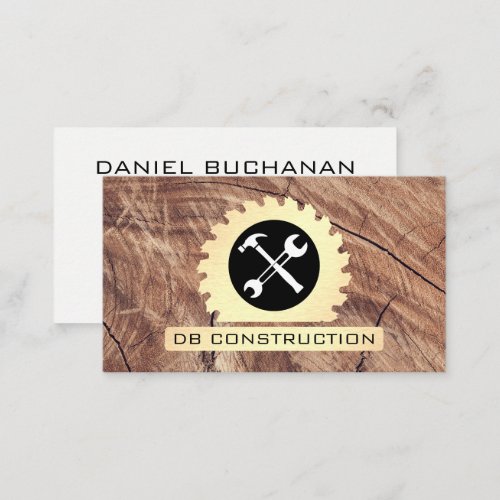 Circular Saw  Hammer Wrench  Wood Business Card