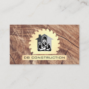 Circular Saw   Hammer Wrench   Wood Business Card