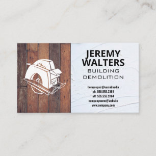 Circular Saw   Wood   Plaster Business Card