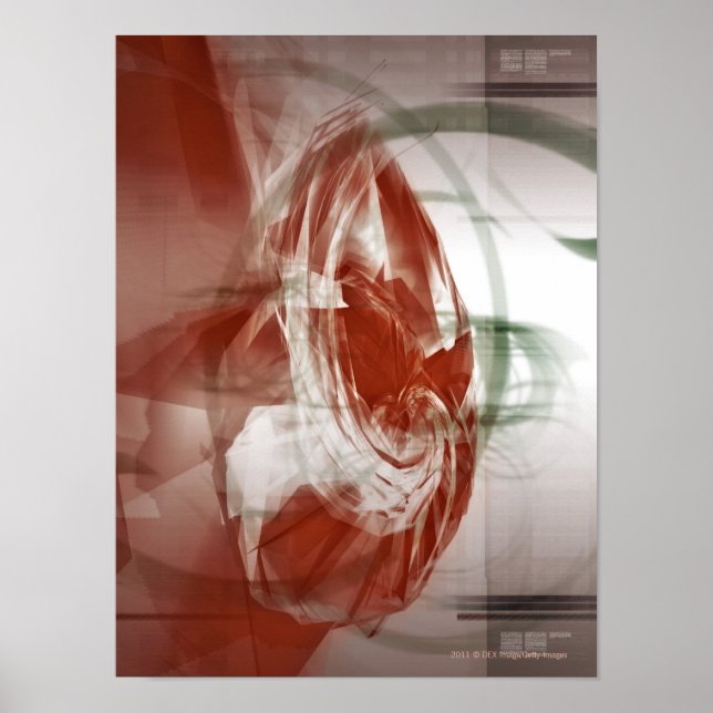 Circular shapes against light background poster (Front)