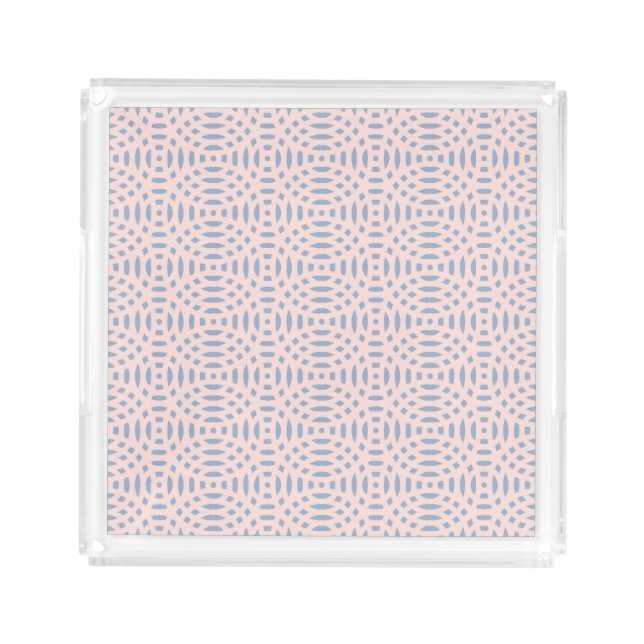 circular shapes seamless pattern acrylic tray (Front)