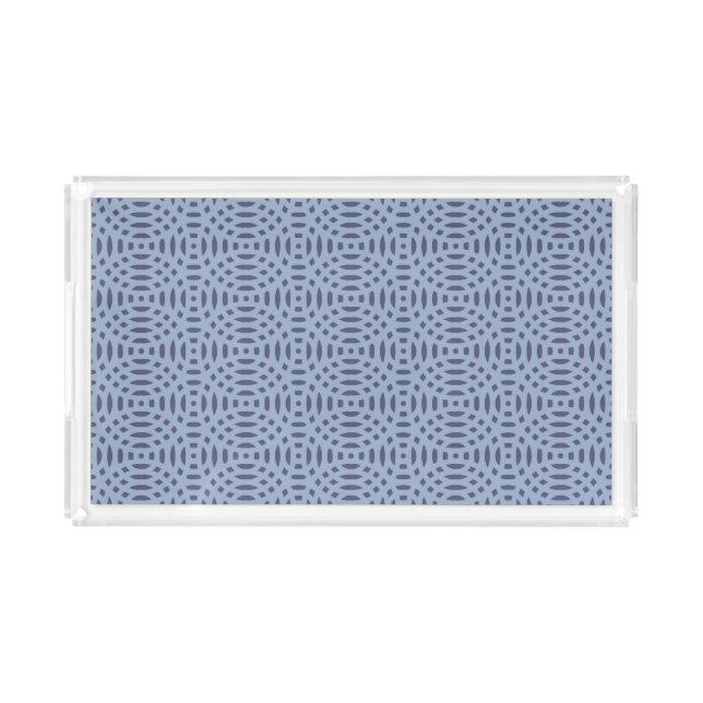 circular shapes seamless pattern acrylic tray (Front)