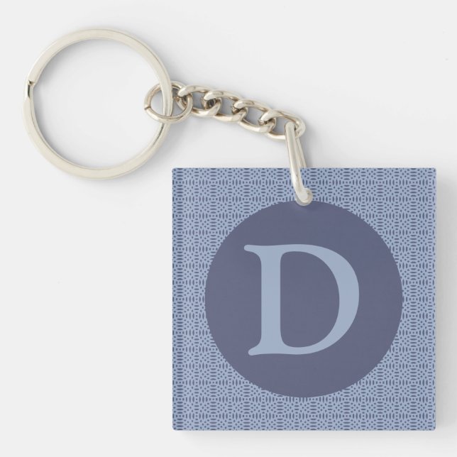 circular shapes seamless pattern keychain (Front)