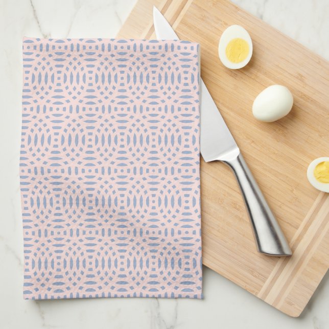 circular shapes seamless pattern kitchen towel (Quarter Fold)