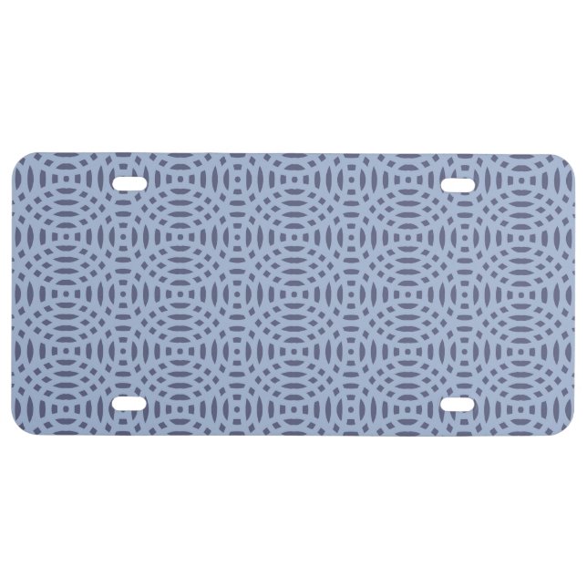 circular shapes seamless pattern license plate (Front)