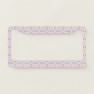 circular shapes seamless pattern license plate frame