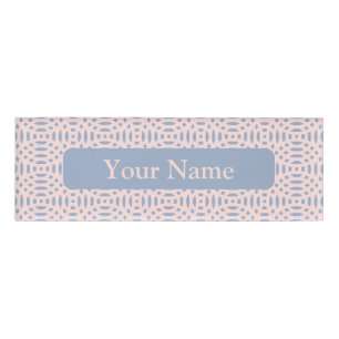 circular shapes seamless pattern name tag