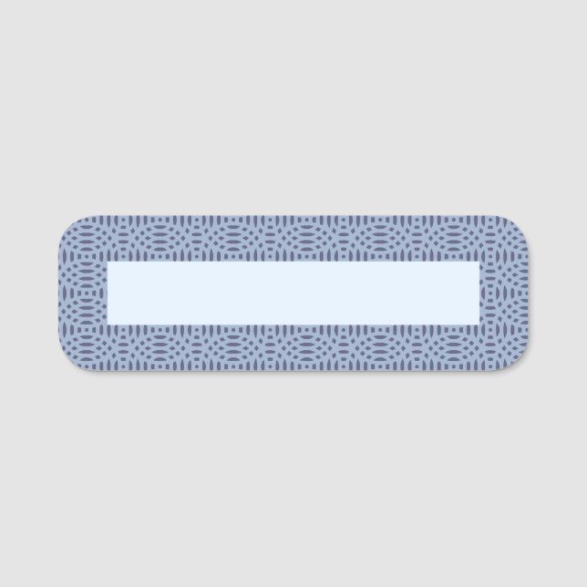 circular shapes seamless pattern name tag (Front)