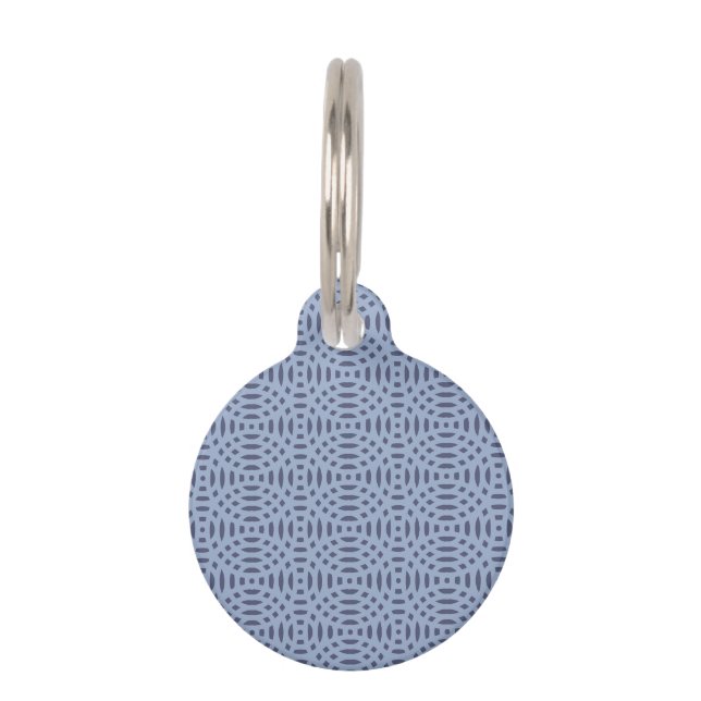 circular shapes seamless pattern pet ID tag (Front)