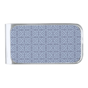 circular shapes seamless pattern silver finish money clip