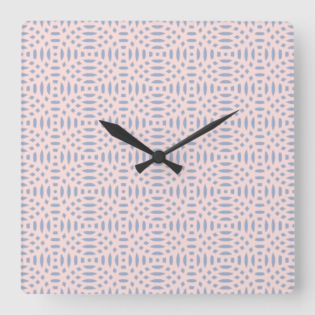 circular shapes seamless pattern square wall clock (Front)