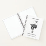 Circular Sock Knitting Machine Line drawing Notebook