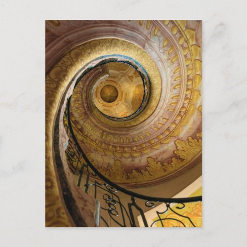 Circular spiral staircase Austria Postcard