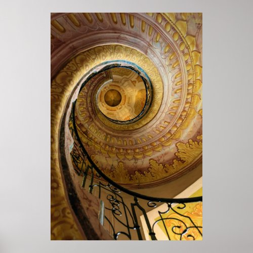 Circular spiral staircase Austria Poster