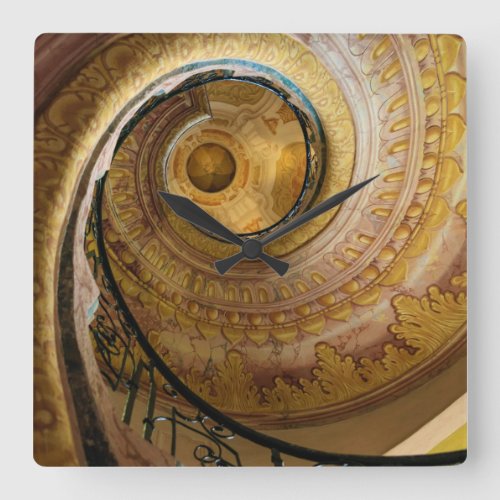 Circular spiral staircase Austria Square Wall Clock