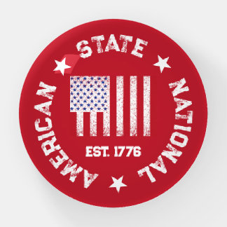 Circular Stamp American State National East 1776 P Paperweight