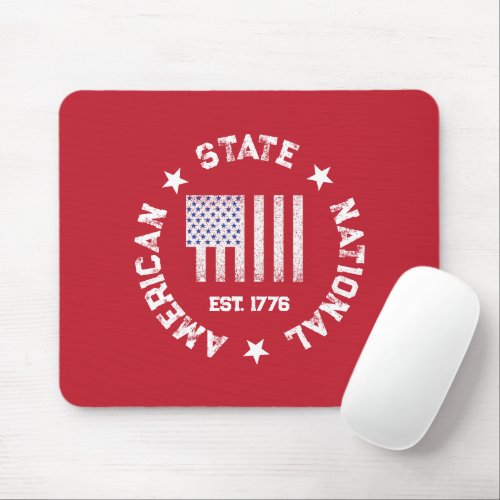 Circular Stamp American State National Est 1776 Mo Mouse Pad