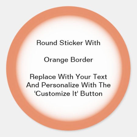Circular Stickers With An Orange Border In Sheets