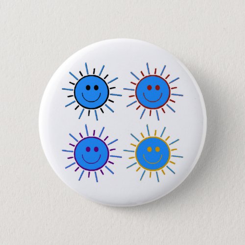 Circular symbols of a radiating sun button
