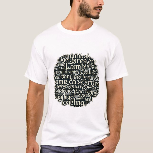 Circular Text Collage T-Shirt (Front)