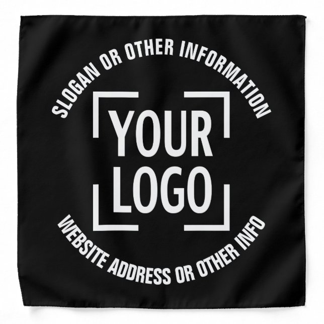 Circular Text Template & Your Logo/Image Bandana (Front)