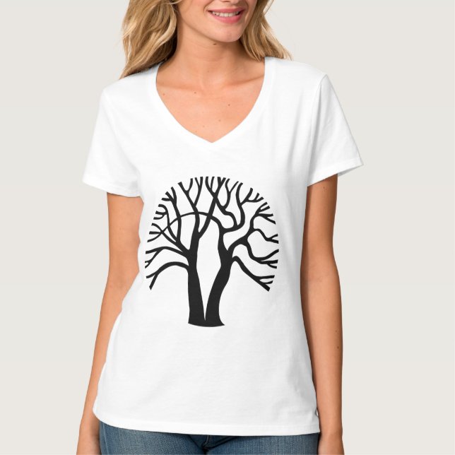 Circular Tree - Black T-Shirt (Front)