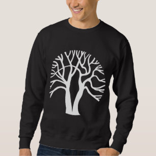 Circular Tree - White T-Shirt Sweatshirt