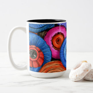 Circular Two-Tone Coffee Mug