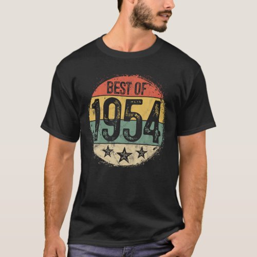Circular Vintage Best Of 1954 70 Year Old Gift T_Shirt