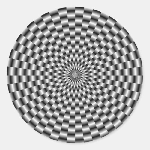Circular Weave in Monochrome Round Sticker