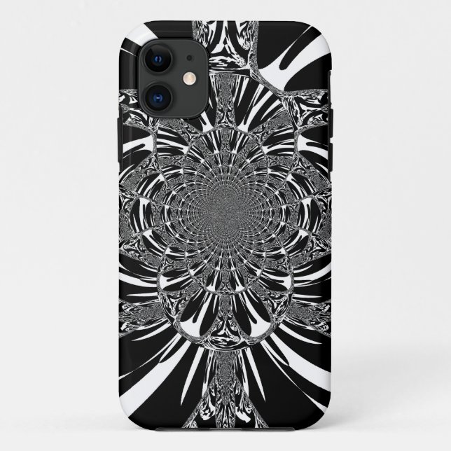 Circular Zebra Kaleidoscope Art Print Case-Mate iPhone Case (Back)