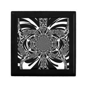 Circular Zebra Kaleidoscope Art Print Keepsake Box