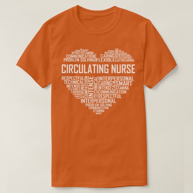 Circulating Nurse Heart T-Shirt (Design Front)